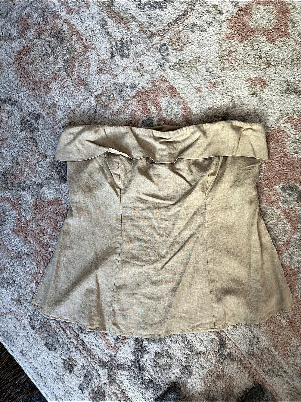 Wild Fable Linen Blend Strapless Tube Top Beige